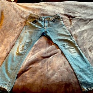 Nudies Lean Dean Vintage Dirty Blue wash denim